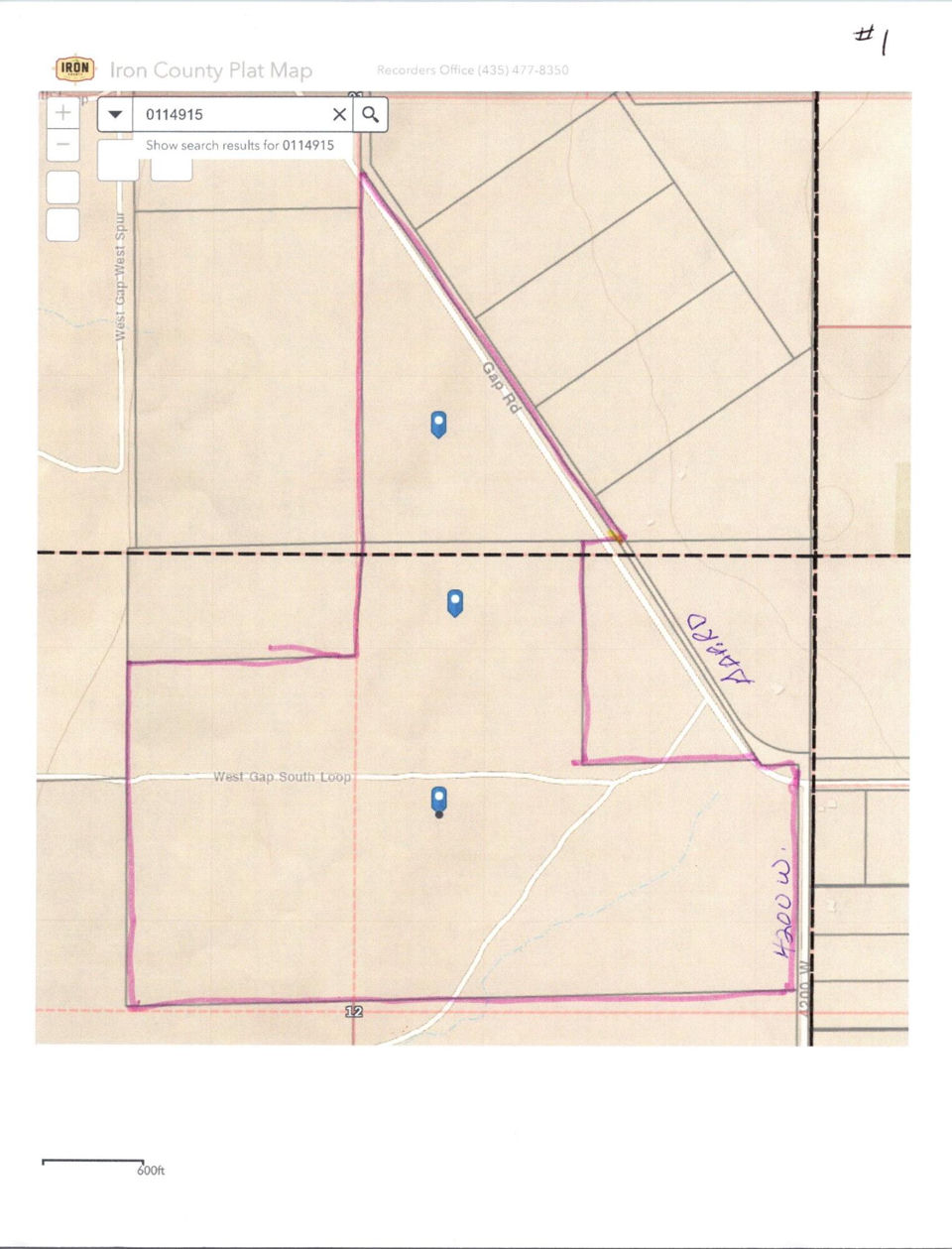 217.05 Ac. Gap Rd Near 4200 W, Parowan