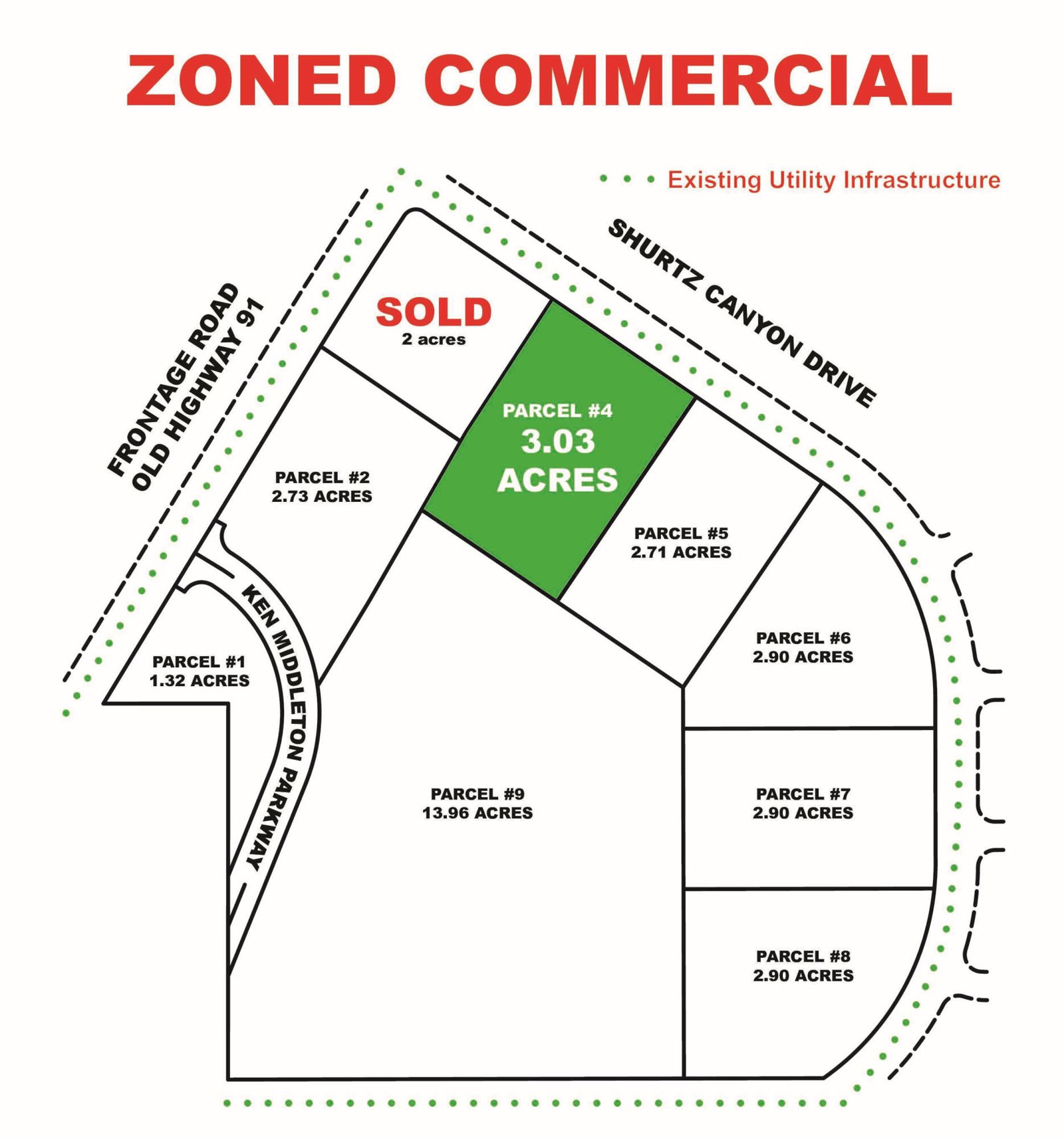 Parcel #4 3.03 Acres South Interchange, Commercial Lot, Cedar City, photo 1