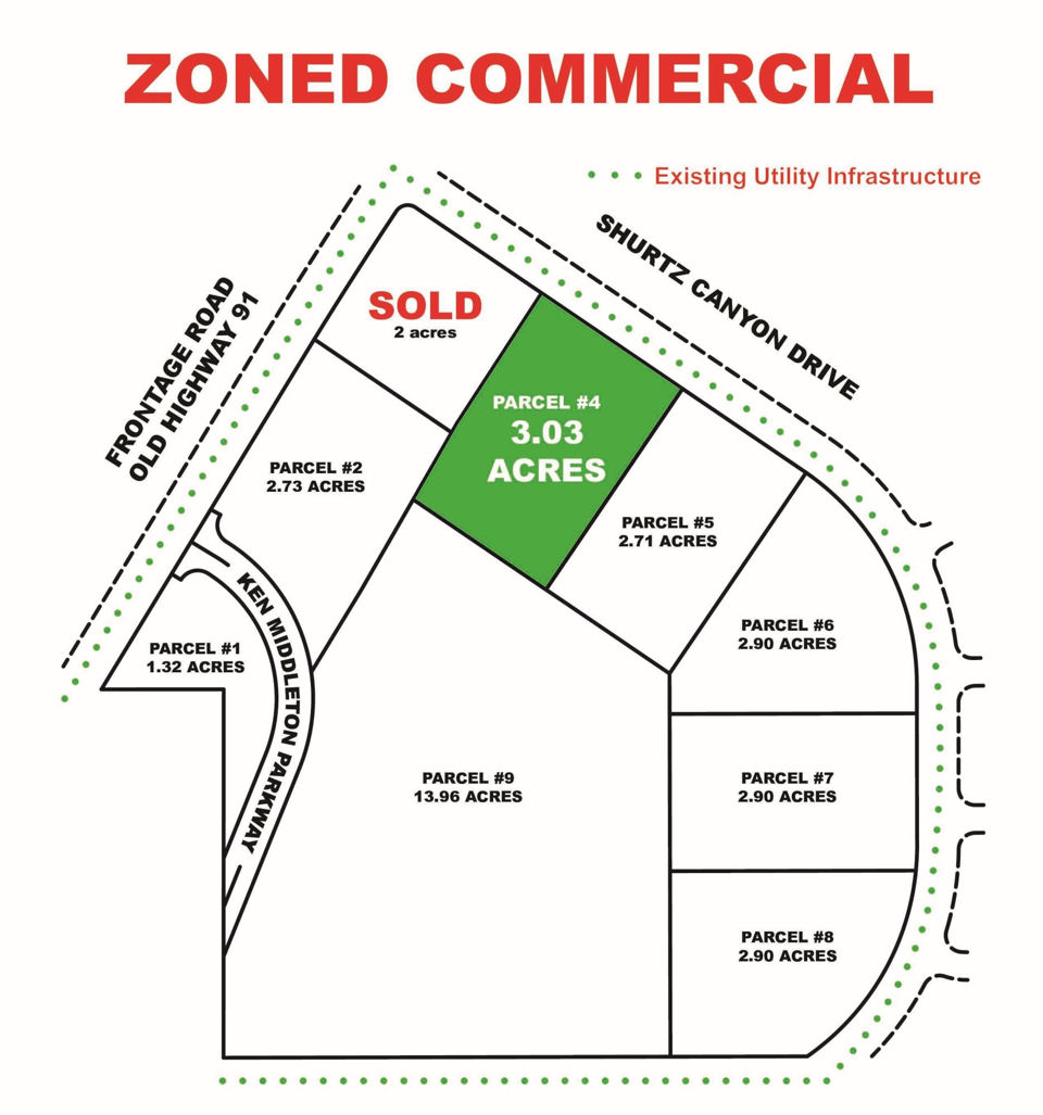 Parcel #4 3.03 Acres South Interchange, Commercial Lot, Cedar City