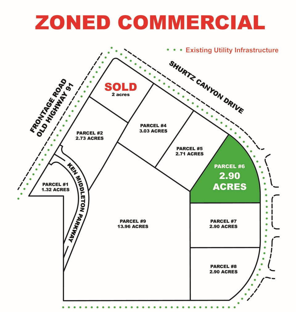 Parcel # 6 2.9 Acres South Interchange, Commercial Lot, Cedar City