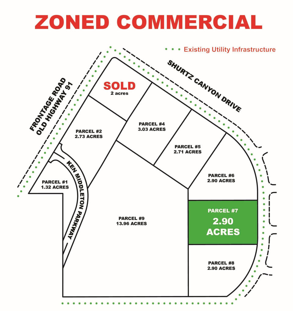 Parcel #7 2.9 Acres South Interchange, Commercial Lot, Cedar City