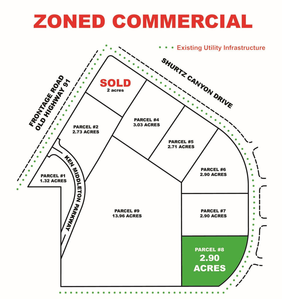 Parcel #8 2.9 Acres South Interchange, Commercial Lot, Cedar City