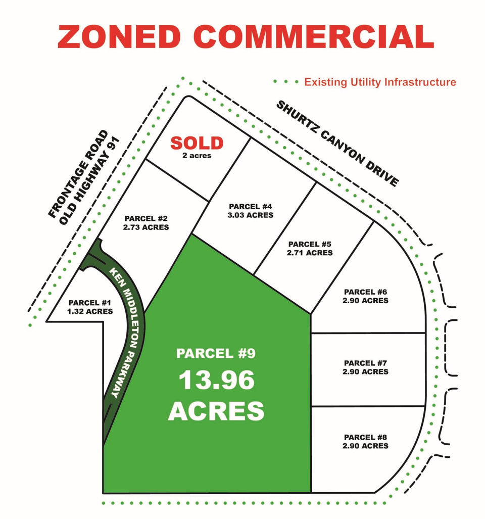 Parcel #9 13.96 Acres South Interchange, Commercial Lot, Cedar City