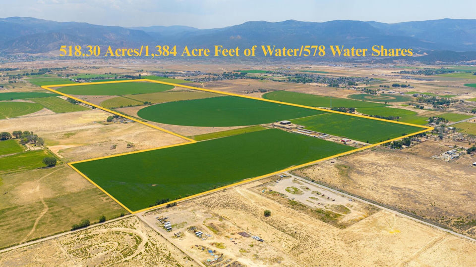 518 Acres 1384 AF Water, 578 Water Share, Cedar City
